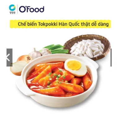Combo O'Food bánh gạo 1kg + 2 gói sốt Tokbokki 120g - Giá 125.000 VND 2