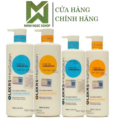 Combo Olexrs Hair Salon Collagen 80-500-960ml: Dầu gội xả, kem ủ, dầu dưỡng phục hồi chống rụng - Giá chỉ 175.000₫