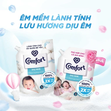 Combo Omo Matic 4,1kg + Comfort Xả Vải 3,6L - Giặt sạch bé yêu, giảm tới 21%