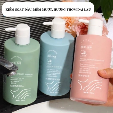 Combo ORCHIDQUEEN 500ml: Dầu gội sữa tắm dầu xả nước hoa muối biển - Loại bỏ gàu, hương thơm lâu dài cho phái nữ, chỉ 110k