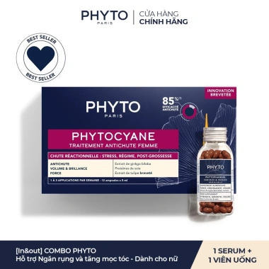 Combo Phanere 120 viên + Serum Phytocyan 12 ống - Mọc tóc, dưỡng móng, 1.998.000₫
