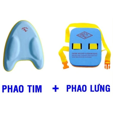 Combo phao bơi lưng và tim cho bé - Giá siêu yêu thương 199k, an toàn, học bơi nhanh