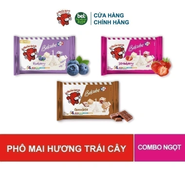 Combo Phô mai vuông Belcube 15C - Dâu, Việt Quất, Socola - Giá chỉ 139.650₫ 2 Combo Phô mai vuông Belcube 15C - Dâu, Việt Quất, Socola - Giá chỉ 139.650₫ 2