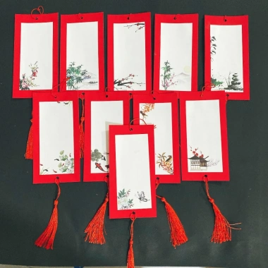 Combo Phôi Thẻ Thư Pháp và Liễn Mini Thư Pháp - Treo Cành Mai Đào Tết, 13.000đ 3
