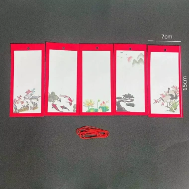 Combo Phôi Thẻ Thư Pháp và Liễn Mini Thư Pháp - Treo Cành Mai Đào Tết, 13.000đ 5