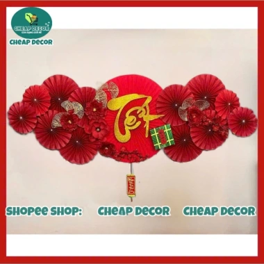 Combo Phụ Kiện Quạt Giấy Trang Trí Nhà Cửa Ngày Tết 2.026 - Giảm Giá 235.000₫
