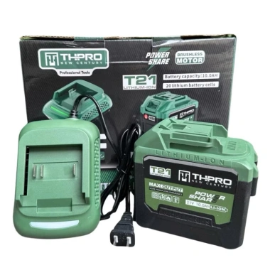 Combo Pin 20 Cell và Sạc THPRO Nhanh, Thân Khoan Đầu 10ly Lõi Đồng - 513k