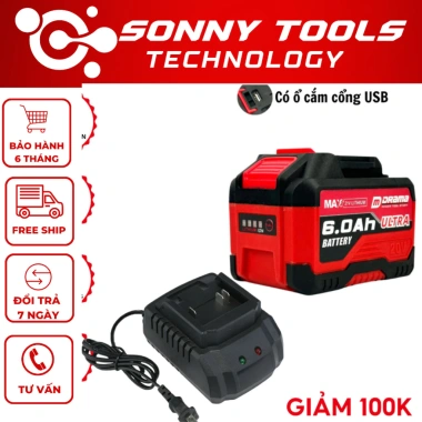 Combo Pin Sạc 15 Cell Drama Ultra Plus - Cổng Sạc Điện Thoại, Giá Ưu Đãi 453.000₫