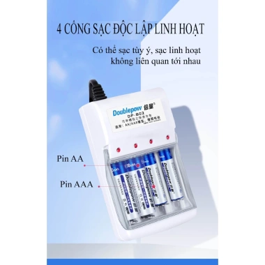 Combo Pin sạc AA AAA Doublepow chính hãng - Giá 43.000, tiết kiệm năng lượng 9 Combo Pin sạc AA AAA Doublepow chính hãng - Giá 43.000, tiết kiệm năng lượng 9