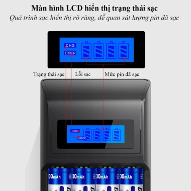 Combo Pin Sạc AA/AAA 1.2V + Sạc UKL575B Trắng + Hộp Đựng Doublepow - Giá 80.000đ, Mic Không Dây, Máy Ảnh 3 Combo Pin Sạc AA/AAA 1.2V + Sạc UKL575B Trắng + Hộp Đựng Doublepow - Giá 80.000đ, Mic Không Dây, Máy Ảnh 3