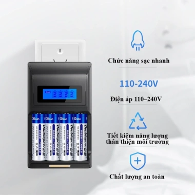 Combo Pin Sạc AA/AAA 1.2V + Sạc UKL575B Trắng + Hộp Đựng Doublepow - Giá 80.000đ, Mic Không Dây, Máy Ảnh 5 Combo Pin Sạc AA/AAA 1.2V + Sạc UKL575B Trắng + Hộp Đựng Doublepow - Giá 80.000đ, Mic Không Dây, Máy Ảnh 5