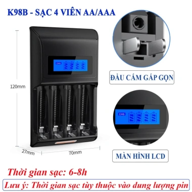 Combo Pin Sạc AA/AAA 1.2V + Sạc UKL575B Trắng + Hộp Đựng Doublepow - Giá 80.000đ, Mic Không Dây, Máy Ảnh