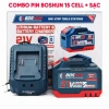 Combo Pin Sạc BOSHUN 15 Cell 21V 6.0Ah - Pin Lithium Dung Lượng Lớn, Cổng Type-C, Giá Ưu Đãi 425.000 VND 3