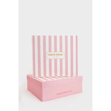 Combo Quà MATE MADE - Túi Xách Cloudy, Charm, Nước Hoa Peachy, Hộp Quà Hồng Kẻ Trắng - 860.000₫