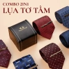 Combo quà tặng 2 món Cà vạt lụa tơ tằm và Kẹp cà vạt cao cấp - Thomas Nguyen, giảm giá 19%
