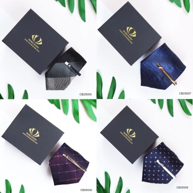 Combo quà tặng 2 món Cà vạt lụa tơ tằm và Kẹp cà vạt cao cấp - Thomas Nguyen, giảm giá 19% 8