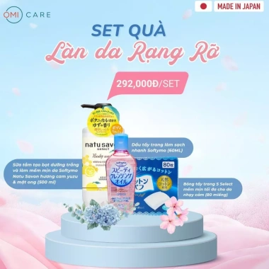 Combo Quà Tặng 8/3 Bừng Sáng Tự Tin - Set Dưỡng Da Chuẩn Nhật, Phái Đẹp, 177.6k