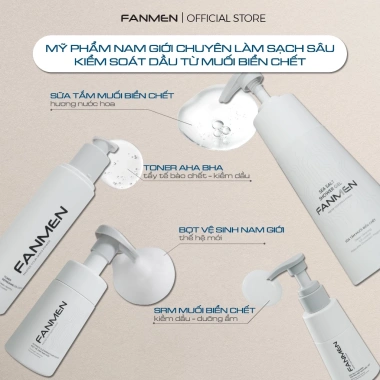 Combo Quà Tặng Nam Fanmen: Sữa Rửa Mặt, Sữa Tắm, Toner, Bọt Vệ Sinh - Giảm Giá 519.000 VND 2