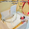 Combo Quà Tặng Sang Trọng Túi Xách Bán Nguyệt và Set Hộp Quà Giá 250k Quà Bạn Gái, Người Yêu, Sinh Nhật, 8/3, Valentine