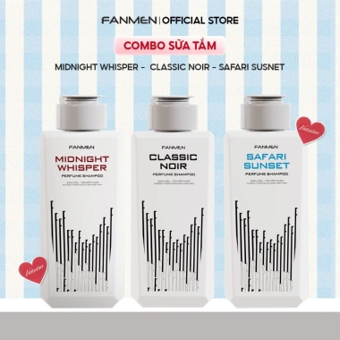 Combo Quà Tặng Valentine Fanmen - 3 Sữa tắm 150ml + 3 Nước hoa nam 10ml - Giá 379k 5