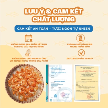 Combo Quà Tết 500g Tôm Khô Loại 1 + 500g Khô Mực 15 con/kg + 500g Khô Cá Chạch - 1.699.000 VNĐ 7