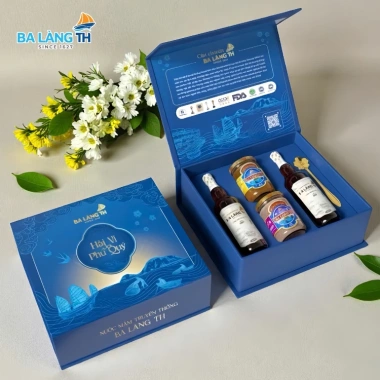 Combo Quà Tết Hải Vị Phú Quý Ba Làng TH - Nước Mắm Cao Đạm 41N 500ml, Mắm Tôm 350g, Mắm Tép 350g - Giá ưu đãi 650.000₫