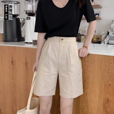 Combo quần đùi kaki nữ ống rộng mùa hè siêu mát 79.000đ Thanh Tâm Boutique 5