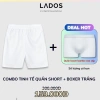 Combo quần short 4.099 + boxer trắng 4.129 Lados-7.131 chống lộ sịp - 153.000₫ 9