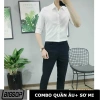 Combo Quần Tây Đen + Áo Sơ Mi Trắng Dài Tay BIGSOP - Freeship, Giá 215.000 VNĐ