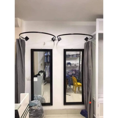 Combo Quây Rèm Thử Đồ Shop Thời Trang - 1 Khung + 1 Rèm Giá 110k Giảm Sốc
