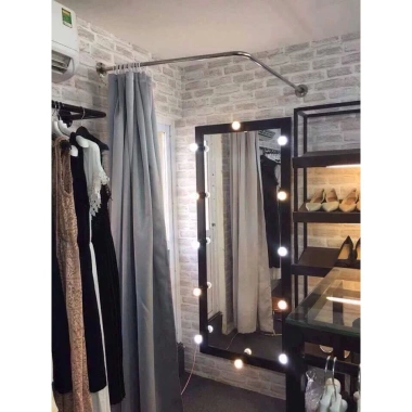 Combo Quây Rèm Thử Đồ Shop Thời Trang - 1 Khung + 1 Rèm Giá 110k Giảm Sốc