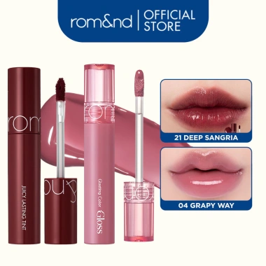 Combo Romand Son Juicy Lasting Tint 5.5g + Glasting Gloss 4g, màu lâu, giá 438.000₫