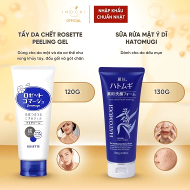 Combo Rosette Peeling Gel + Sữa Rửa Mặt Hatomugi Nhật Bản Dầu Mụn Giá 175k 4 Combo Rosette Peeling Gel + Sữa Rửa Mặt Hatomugi Nhật Bản Dầu Mụn Giá 175k 4