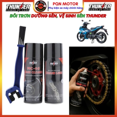 Combo Rửa Sên + Dưỡng Sên Thunder Chain Lube 400ml + Bàn Chải 3D - Làm sạch, bôi trơn cao cấp, giá 58.080đ