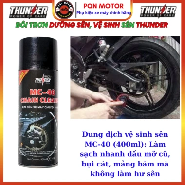 Combo Rửa Sên + Dưỡng Sên Thunder Chain Lube 400ml + Bàn Chải 3D - Làm sạch, bôi trơn cao cấp, giá 58.080đ