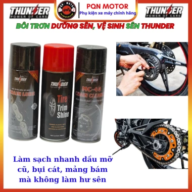 Combo Rửa Sên + Dưỡng Sên Thunder Chain Lube 400ml + Bàn Chải 3D - Làm sạch, bôi trơn cao cấp, giá 58.080đ