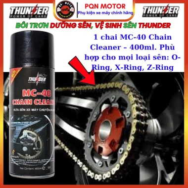 Combo Rửa Sên + Dưỡng Sên Thunder Chain Lube 400ml + Bàn Chải 3D - Làm sạch, bôi trơn cao cấp, giá 58.080đ