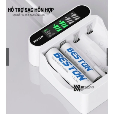 Combo sạc C9.023L và Pin AA AAA 1.2V - Sạc thông minh LCD BESTON Giá ưu đãi 149.000 4