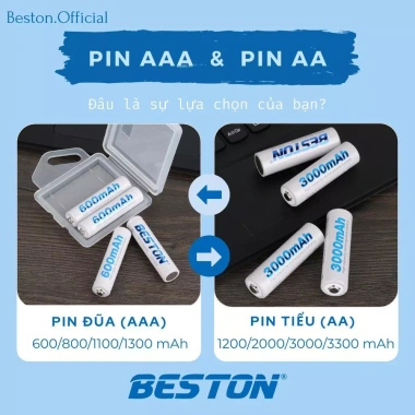 Combo sạc C9.023L và Pin AA AAA 1.2V - Sạc thông minh LCD BESTON Giá ưu đãi 149.000 6