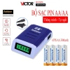 Combo Sạc Doublepow DP-K209 Xanh và 04 Pin AA 3.300mAh cho Micro KTV Giá 312.000