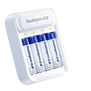 Combo sạc tự ngắt Doublepow C04 và 04 pin AA 1.300mAh xanh - Giá chỉ 112.000 VND 5
