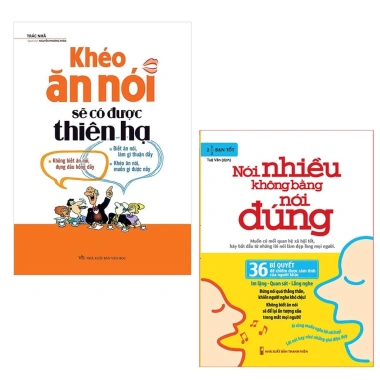 Combo Sách Khéo Ăn Nói Sẽ Có Được Thiên Hạ + Nói Nhiều Không Bằng Nói Đúng - Giá ưu đãi 59.400 VND 2 Combo Sách Khéo Ăn Nói Sẽ Có Được Thiên Hạ + Nói Nhiều Không Bằng Nói Đúng - Giá ưu đãi 59.400 VND 2
