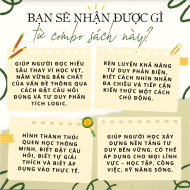 Combo Sách Phương Pháp Đặt Câu Hỏi Socrates và Phương Pháp Học Tập Feynman - Giảm Giá 88.000 VNĐ - YMATE Books 3 Combo Sách Phương Pháp Đặt Câu Hỏi Socrates và Phương Pháp Học Tập Feynman - Giảm Giá 88.000 VNĐ - YMATE Books 3