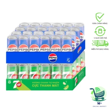 Combo Sale Thùng Pepsi + 1 Thùng 24 Lon 7Up 320ml - Giảm Giá 420.000 VND 2