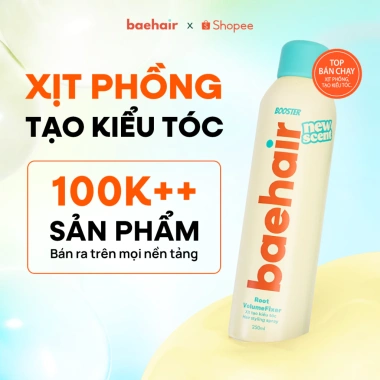 Combo Scrubie 180ml + Baehair Booster 250ml - Dưỡng da đầu, xịt phồng tóc, tạo kiểu, giá 478k