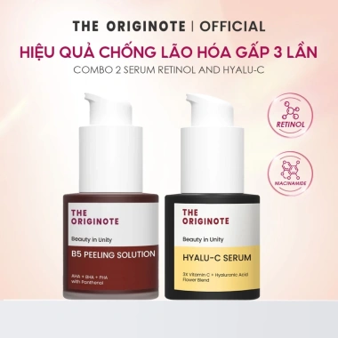 Combo Serum Retinol B3 + Hyalu-C - Chống lão hoá, sáng da, giảm nếp nhăn 233.000₫