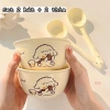Combo Set Bát Sứ và Thìa Hình Chó Bông 2 Bát 2 Thìa Freeship Giá Ưu Đãi 120k 2