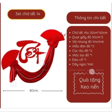 Combo sét quạt giấy trang trí góc Tết - Giá chỉ 90.000đ, giảm tới 10% 10