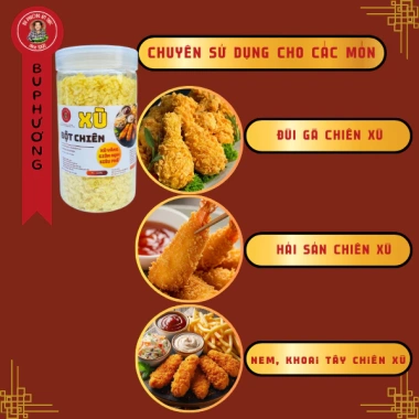Combo Siêu Giòn Rụm: Bột Chiên Xù 229g + Bột Chiên Giòn 500g - Bu Phương Ẩm Thực, 99.000₫