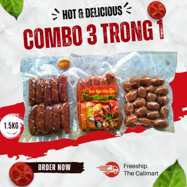 Combo Siêu Hời 1.5kg Lạp xưởng 3 vị Truyền thống và Trứng muối, Hồ lô - Quà Tết giá ưu đãi 319k
